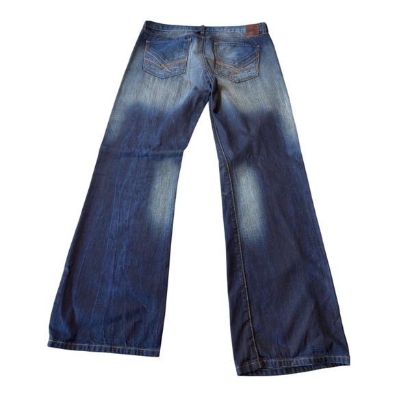 Marc Ecko Jeans Mens Boot 36X34 Cut N Sew Denim Boot Cut Thick Stitch - Picture 2 of 10